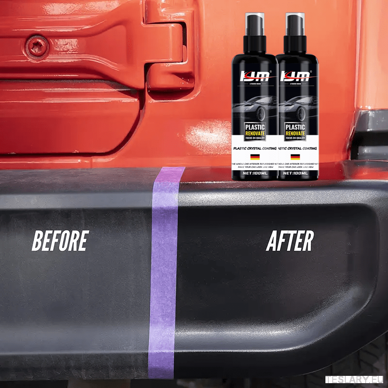 100ml Car Plastic Restorer & Shine Wax - Long - Lasting Hydrophobic Coating for Interior & Exterior, Brightens Black Surfaces - TESLARY Tesla Shop Accessories Europe Nederlands Dublin Cork Ireland Deutschland Espana Alicante France Italia