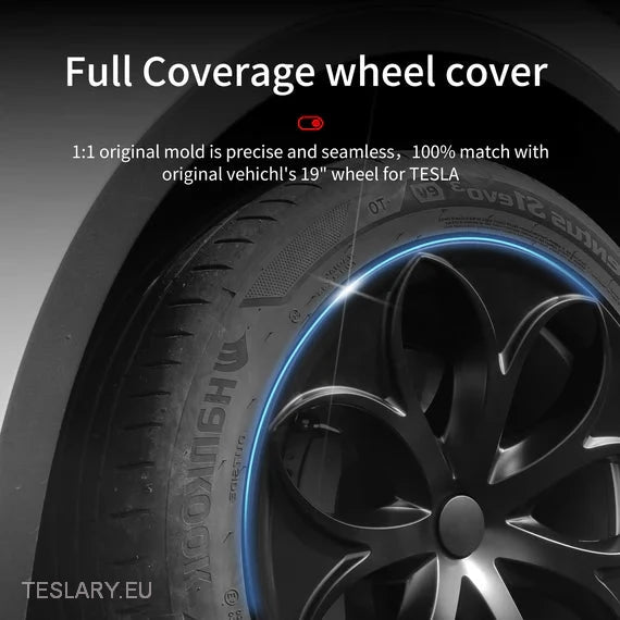 TESLA MODEL Y 19" PETAL STYLE WHEEL HUBS -TESLARY.IE Tesla Shop Europe