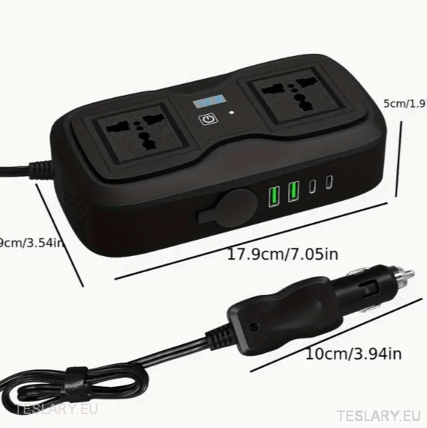 200 Watt 12 - 15V 220V Inverter Compatible with Tesla Cars ( UK & IRELAND ONLY ) - TESLARY Tesla Shop Accessories Europe Nederlands Ireland Deutschland Espana Alicante France Italia