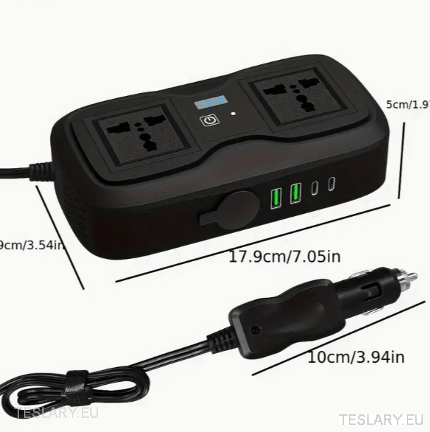 200 Watt 12 - 15V 220V Inverter Compatible with Tesla Cars ( UK & IRELAND ONLY ) - TESLARY Tesla Shop Accessories Europe Nederlands Ireland Deutschland Espana Alicante France Italia