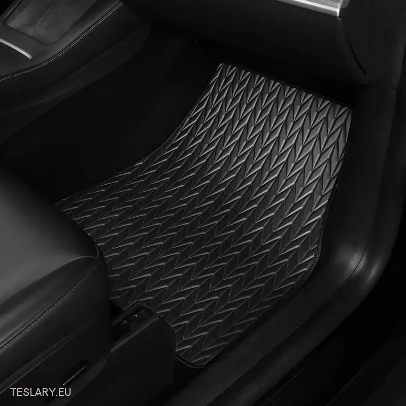 Tesla Model 3 Mats de piso de cuero PU personalizadas (accionamiento de la mano izquierda)