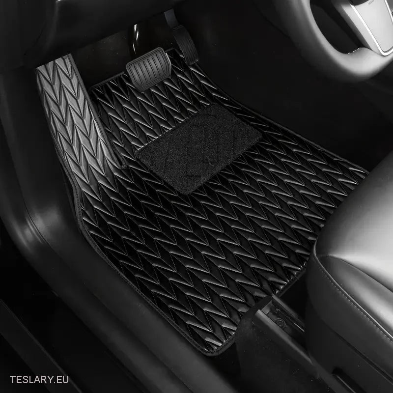 Tesla Model 3 Mats de piso de cuero PU personalizadas (accionamiento de la mano izquierda)