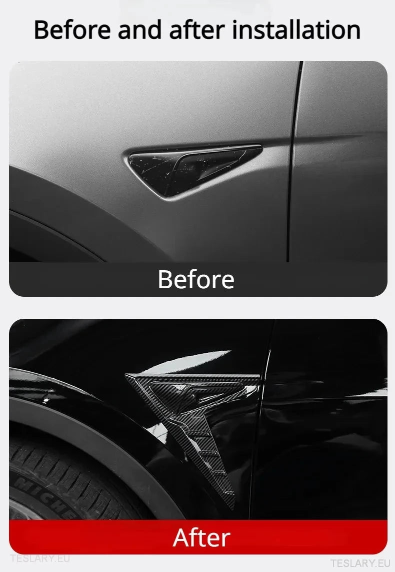 Diseño de la pala del ala del trueno de la cámara lateral Tesla 3/Y