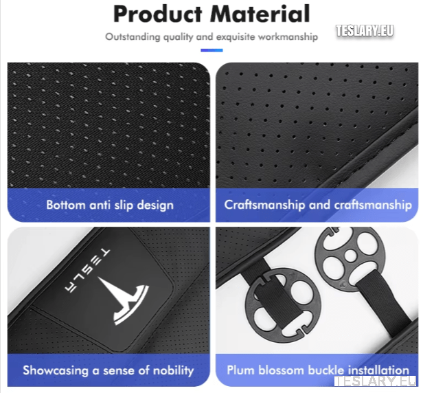 Cubierta de asiento protectora antideslizante para modelos Tesla 3 y S x