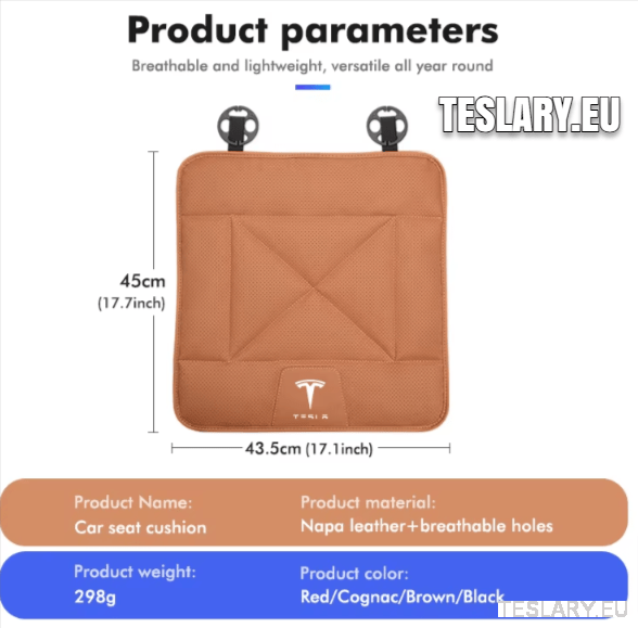 Cubierta de asiento protectora antideslizante para modelos Tesla 3 y S x