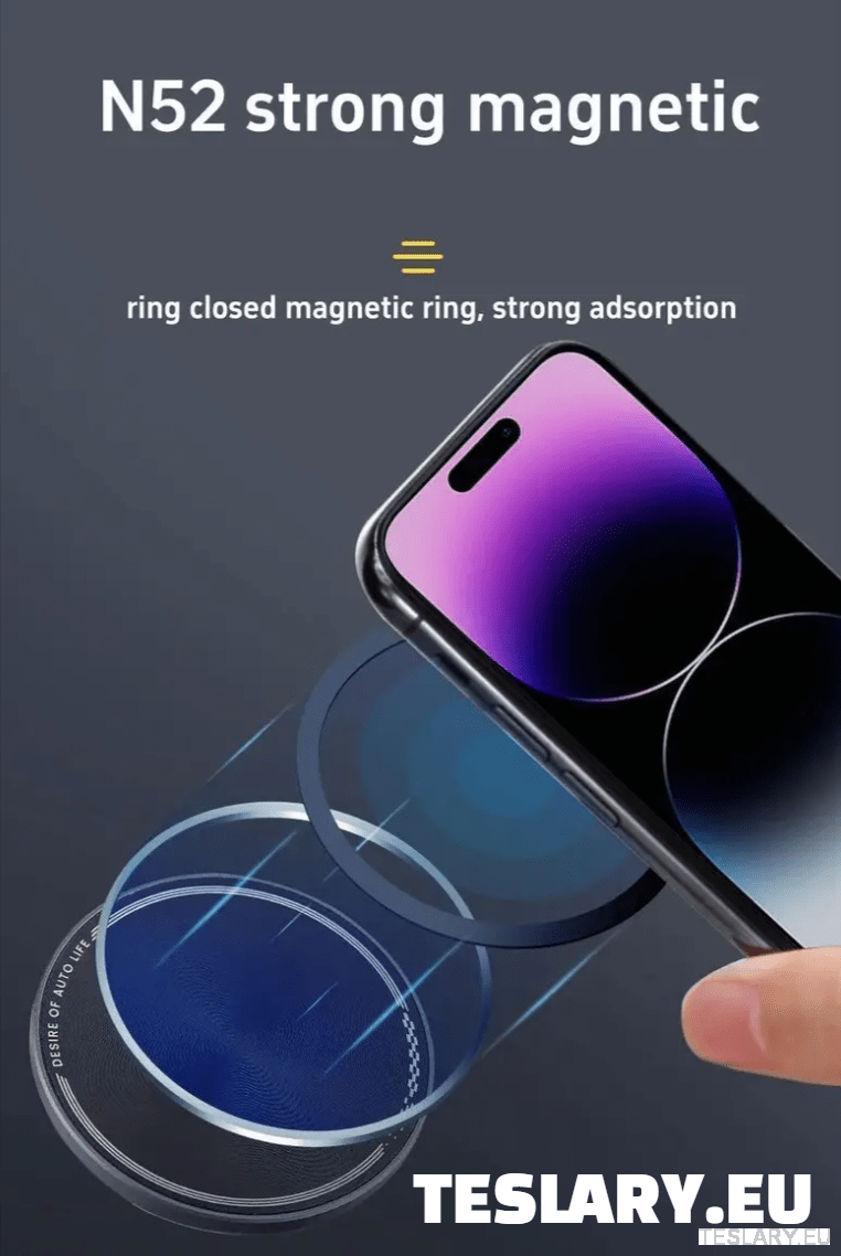 Magnetyczny uchwyt telefonu dla modeli Tesli 3+ Highland
