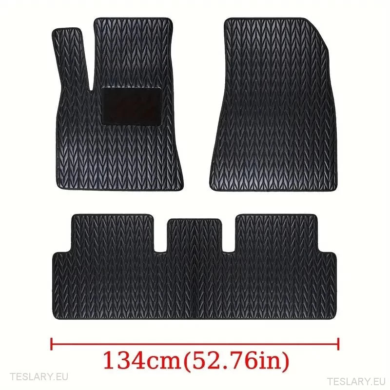 Tesla Model 3 Mats de piso de cuero PU personalizadas (accionamiento de la mano izquierda)