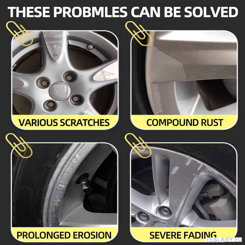 Car wheel hub scratches repair kit, Wheel hub retreading and polishing paste, Automobile wheel hub scratches, rust, fading repair agent, Premium care wax for wheel hub - TESLARY Tesla Shop Accessories Europe Nederlands Dublin Cork Ireland Deutschland Espana Alicante France Italia