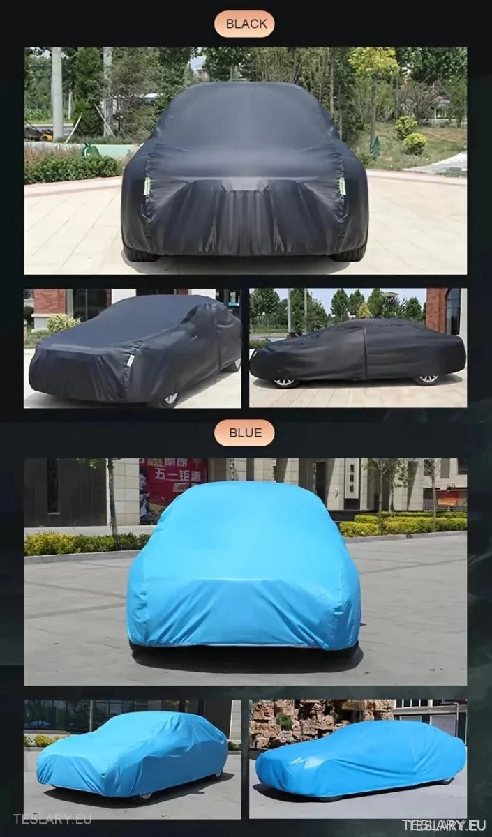 Indoor/Outdoor Universal 4.9M Car Cover/Protector - Black - TESLARY Tesla Shop Accessories Europe Nederlands Ireland Deutschland Espana Alicante France Italia