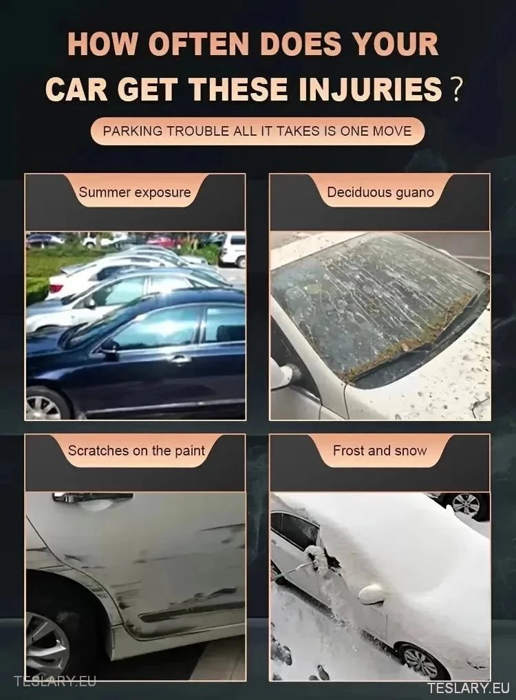 Indoor/Outdoor Universal 4.9M Car Cover/Protector - Black - TESLARY Tesla Shop Accessories Europe Nederlands Ireland Deutschland Espana Alicante France Italia