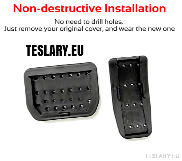 Performance Upgrade Tesla 3 / Y Non Slip Aluminium Foot Pedals - TESLARY Tesla Shop Accessories Europe Nederlands Dublin Cork Ireland Deutschland Espana Alicante France Italia