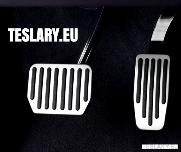 Performance Upgrade Tesla 3 / Y Non Slip Aluminium Foot Pedals - TESLARY Tesla Shop Accessories Europe Nederlands Dublin Cork Ireland Deutschland Espana Alicante France Italia