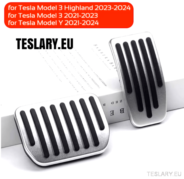 Performance Upgrade Tesla 3 / Y Non Slip Aluminium Foot Pedals - TESLARY Tesla Shop Accessories Europe Nederlands Dublin Cork Ireland Deutschland Espana Alicante France Italia