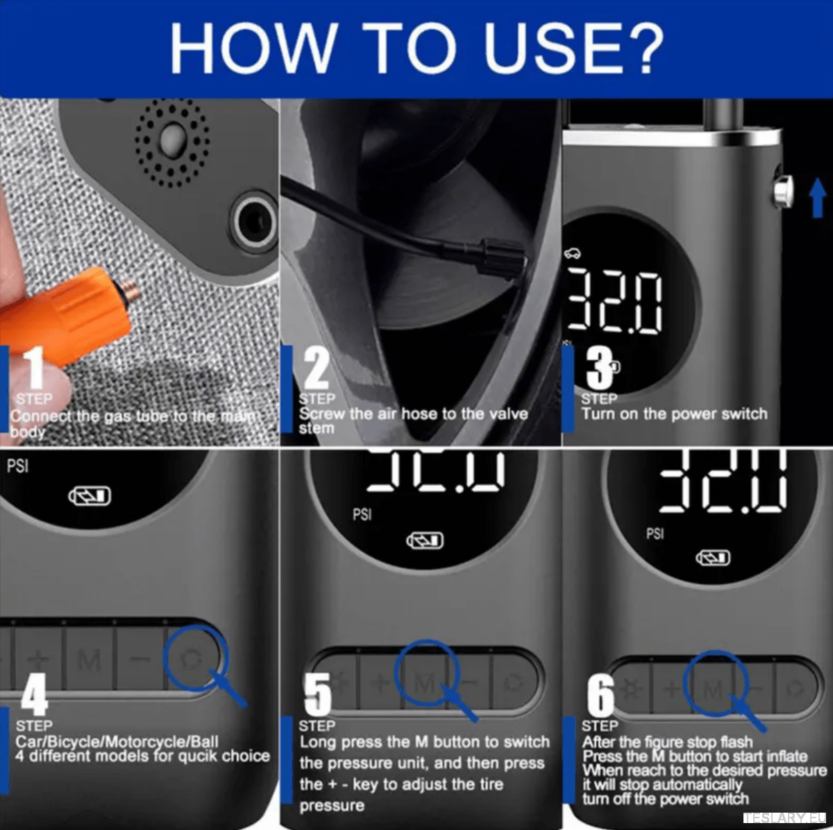 Portable Battery Powered Tyre Compressor for Tesla , BYD , MG & Other EVs - TESLARY Tesla Shop Accessories Europe Nederlands Dublin Cork Ireland Deutschland Espana Alicante France Italia