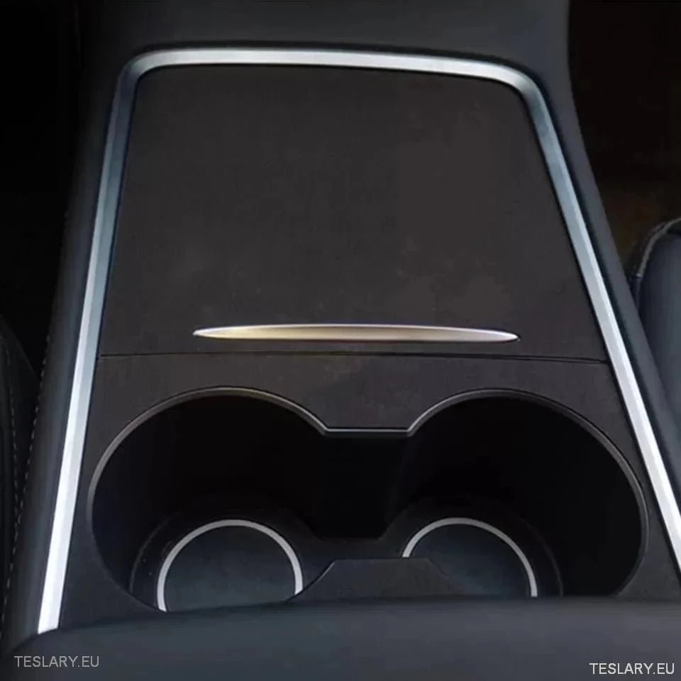 Premium Suede Centre Console Cover for Tesla 3/Y - TESLARY Tesla Shop Accessories Europe Nederlands Ireland Deutschland Espana Alicante France Italia