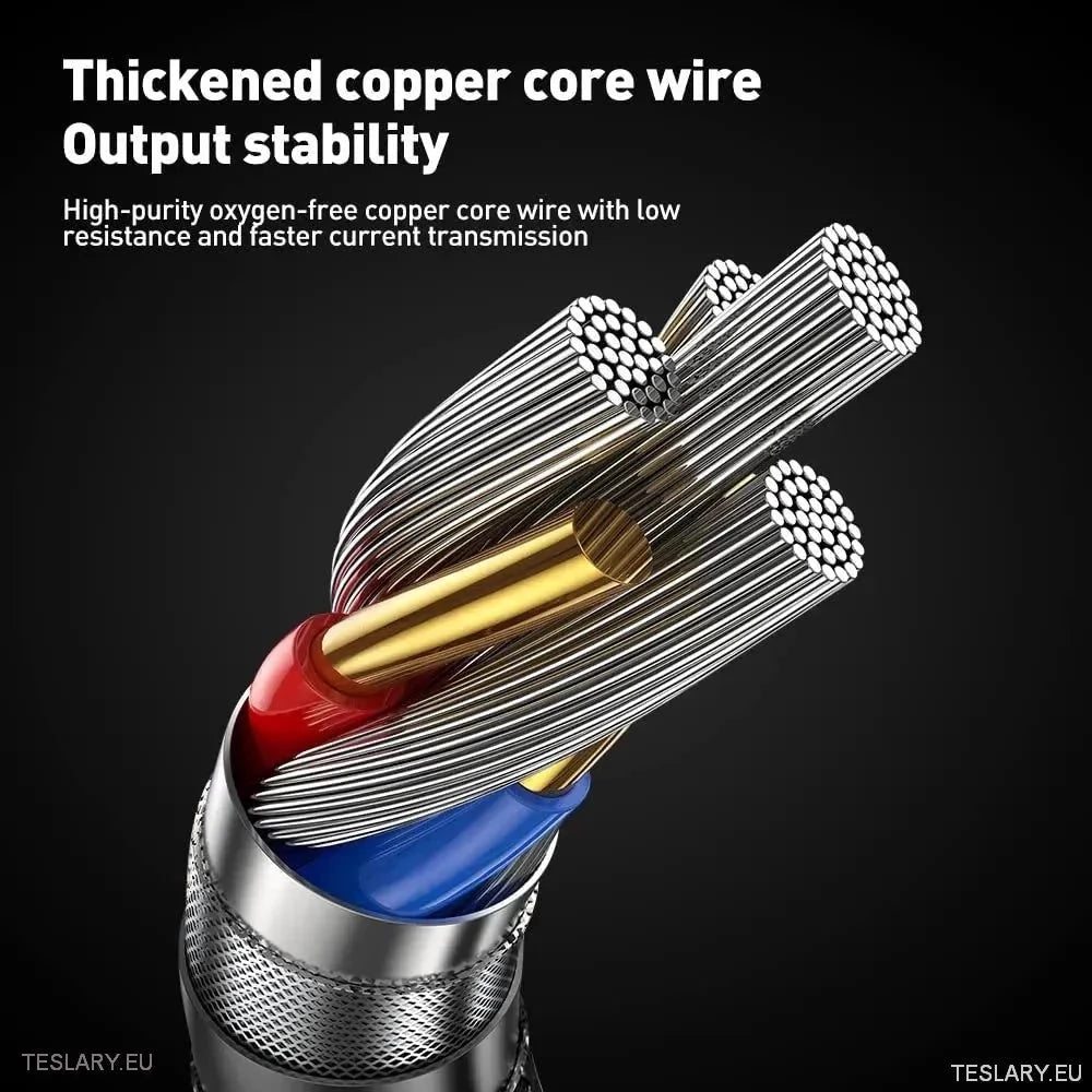 Premium Cable USB -C dla telefonów Apple i Android - Tesla Y/3x/s