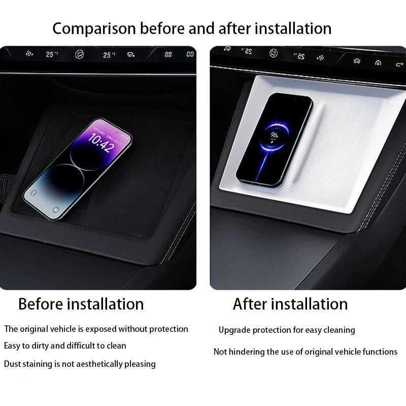 Silicone Antislip Protective Cover for Wireless Charge Pad Tesla Model 3+ Highland / Model Y+ Juniper - TESLARY Tesla Shop Accessories Europe Nederlands Dublin Cork Ireland Deutschland Espana Alicante France Italia