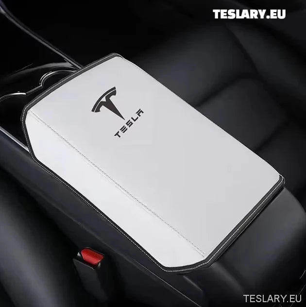 Tesla Model 3 / Y Center Console PU Cubierta de repostería de cuero con logotipo