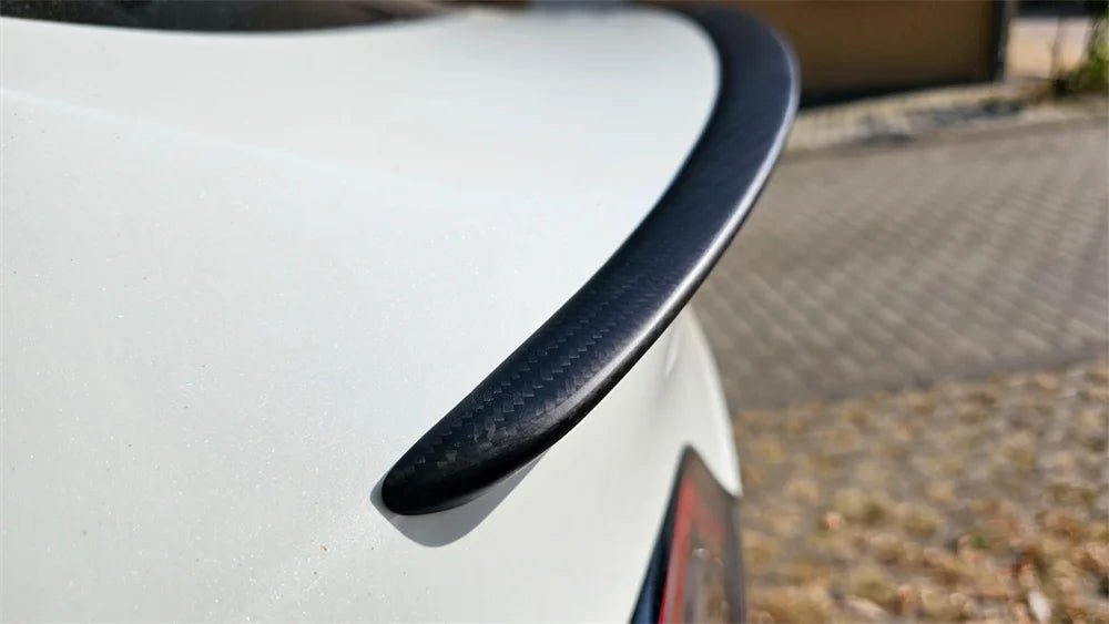 Tesla Model 3+ Highland 2024 Onwards 100% Real Carbon Fiber Rear Trunk Spoiler - TESLARY Tesla Shop Accessories Europe Nederlands Dublin Cork Ireland Deutschland Espana Alicante France Italia