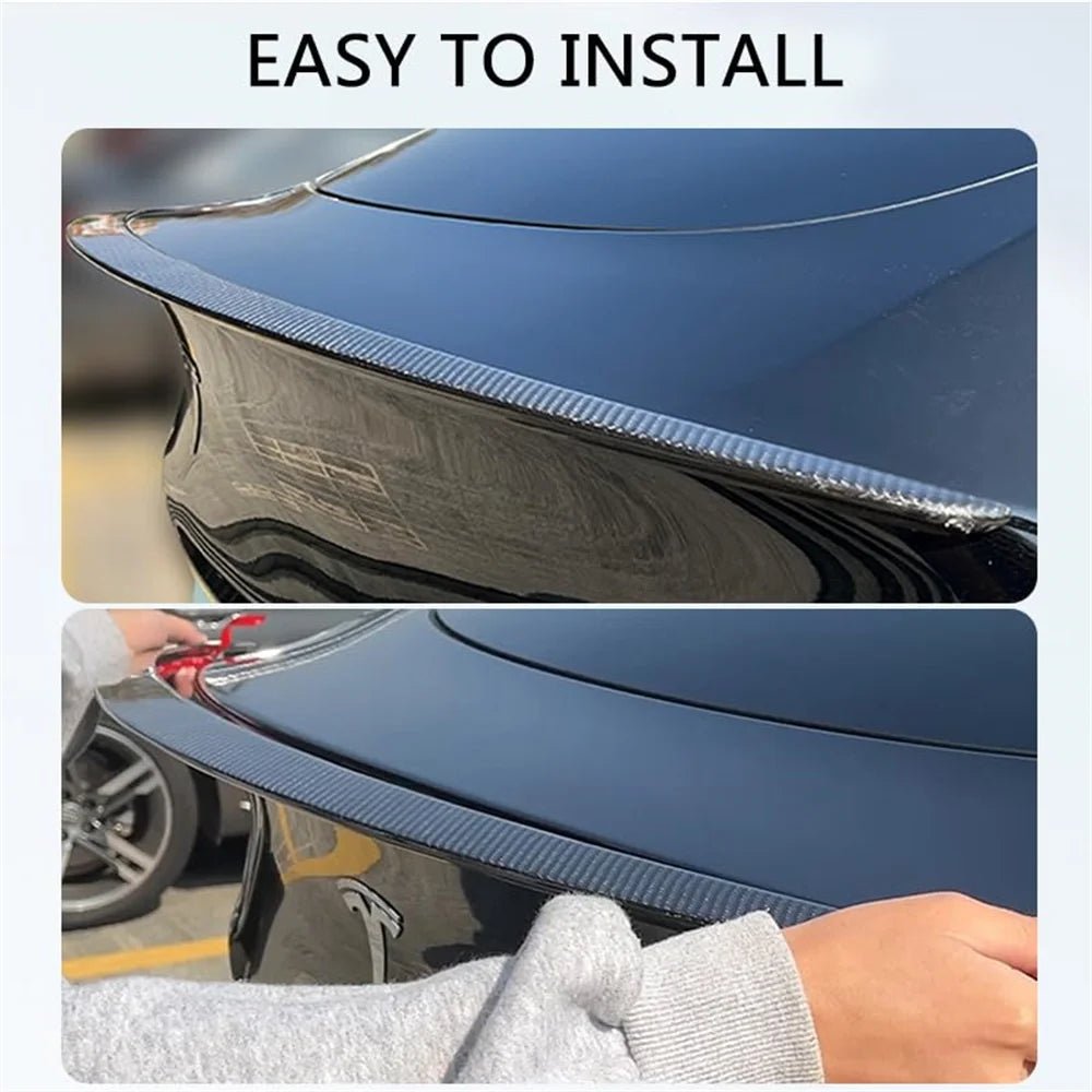 Tesla Model 3+ Highland 2024 Onwards 100% Real Carbon Fiber Rear Trunk Spoiler - TESLARY Tesla Shop Accessories Europe Nederlands Dublin Cork Ireland Deutschland Espana Alicante France Italia