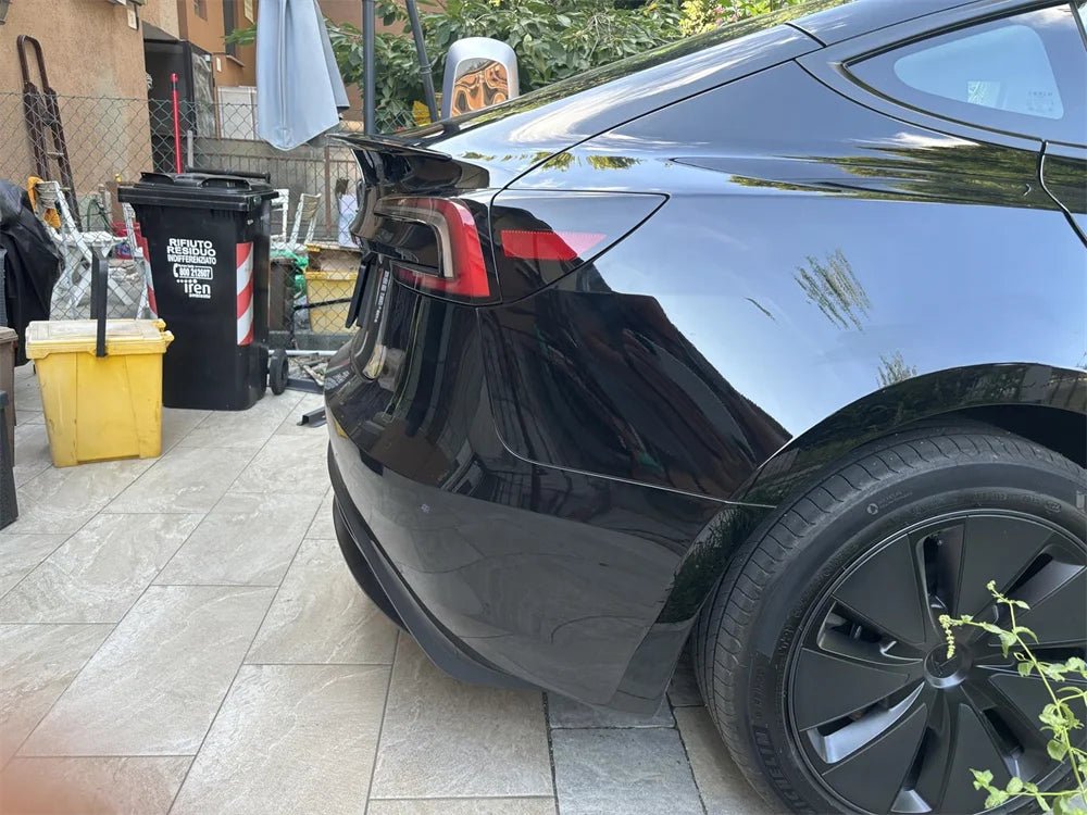 Tesla Model 3+ Highland 2024 Onwards 100% Real Carbon Fiber Rear Trunk Spoiler - TESLARY Tesla Shop Accessories Europe Nederlands Dublin Cork Ireland Deutschland Espana Alicante France Italia