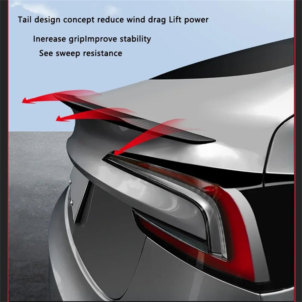 Tesla Model 3+ Highland 2024 Onwards 100% Real Carbon Fiber Rear Trunk Spoiler - TESLARY Tesla Shop Accessories Europe Nederlands Dublin Cork Ireland Deutschland Espana Alicante France Italia