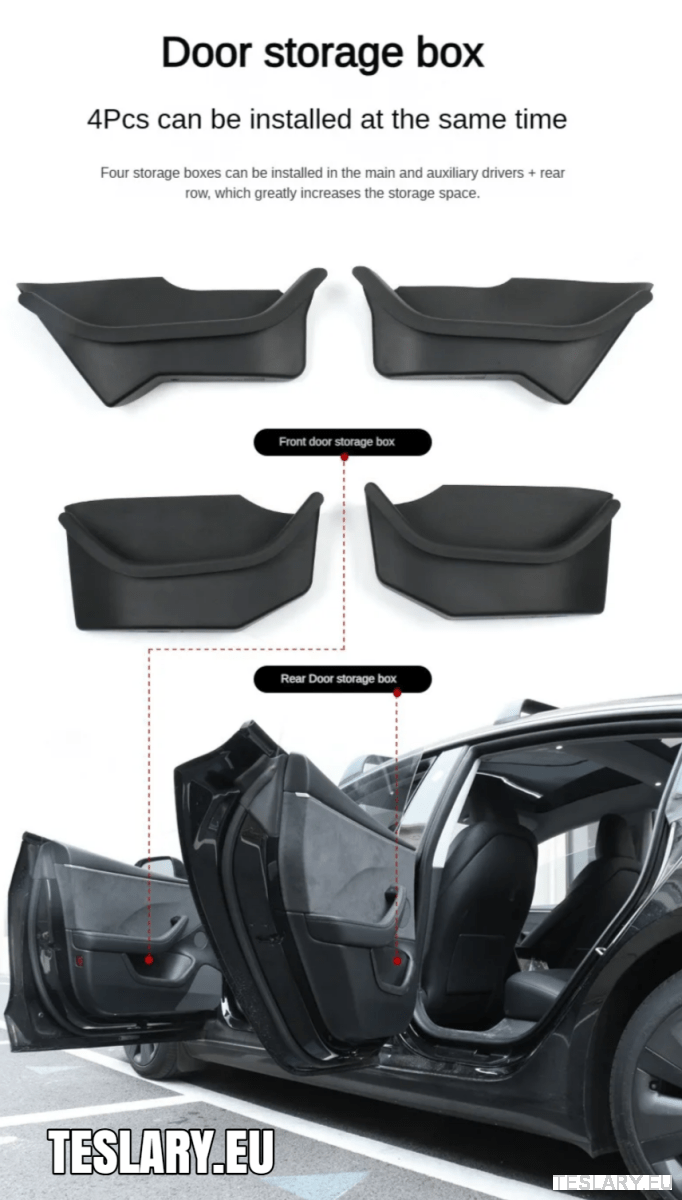 Tesla Model 3+ Highland , Model 3 & Model Y TPE Door Pocket Protectors - TESLARY Tesla Shop Accessories Europe Nederlands Dublin Cork Ireland Deutschland Espana Alicante France Italia