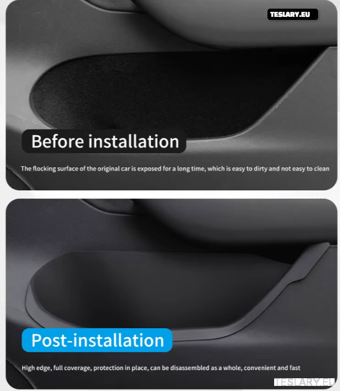 Tesla Model 3+ Highland , Model 3 & Model Y TPE Door Pocket Protectors - TESLARY Tesla Shop Accessories Europe Nederlands Dublin Cork Ireland Deutschland Espana Alicante France Italia