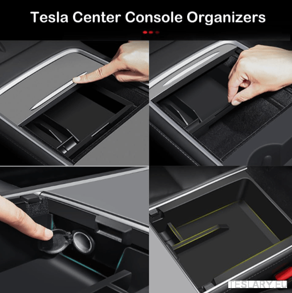 Tesla Model 3 / Y 2021 - 2024 Accessories Center Console Trays - TESLARY Tesla Shop Accessories Europe Nederlands Ireland Deutschland Espana Alicante France Italia