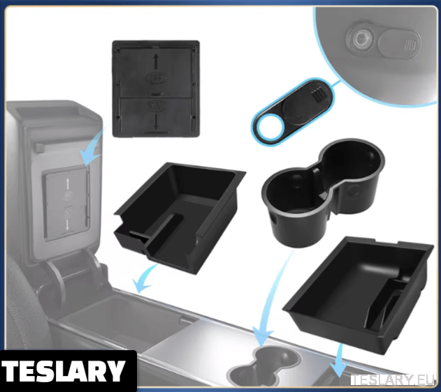 Tesla Model 3 / Y 2021 - 2024 Accessories Center Console Trays - TESLARY Tesla Shop Accessories Europe Nederlands Ireland Deutschland Espana Alicante France Italia