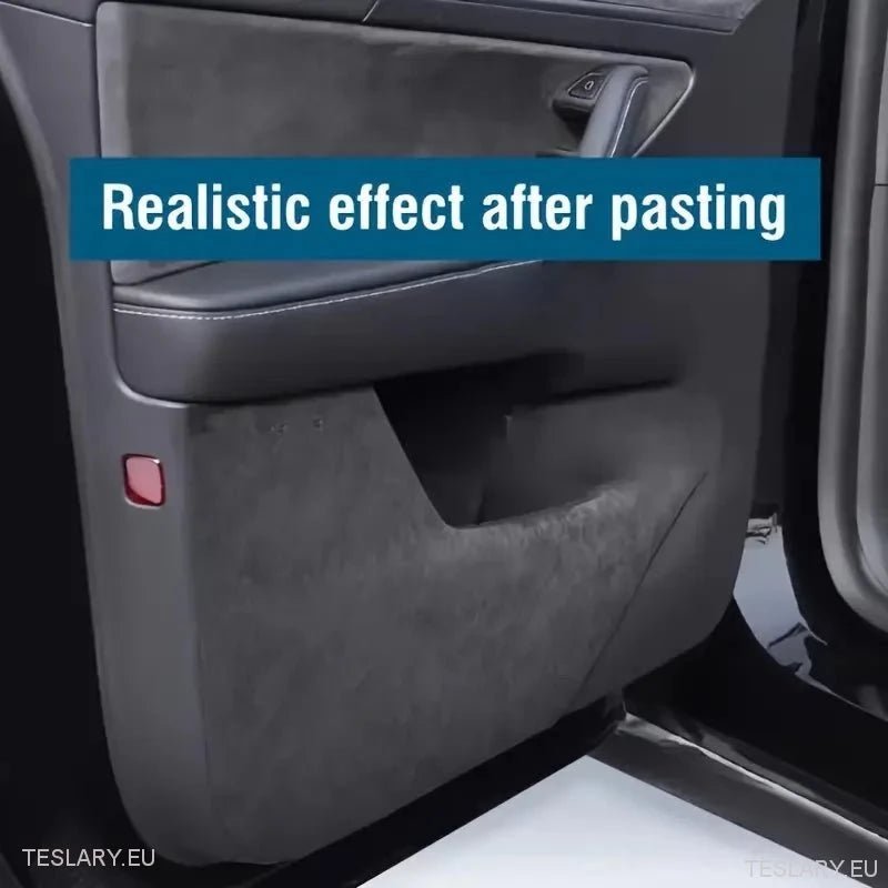 Tesla Model 3 / Y Anti Kick Protective Suede Door Panel Covers - TESLARY Tesla Shop Accessories Europe Nederlands Ireland Deutschland Espana Alicante France Italia