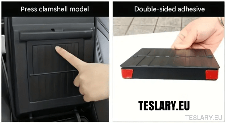 Tesla Model 3 / Y Armrest Hidden Storage - TESLARY Tesla Shop Accessories Europe Nederlands Dublin Cork Ireland Deutschland Espana Alicante France Italia