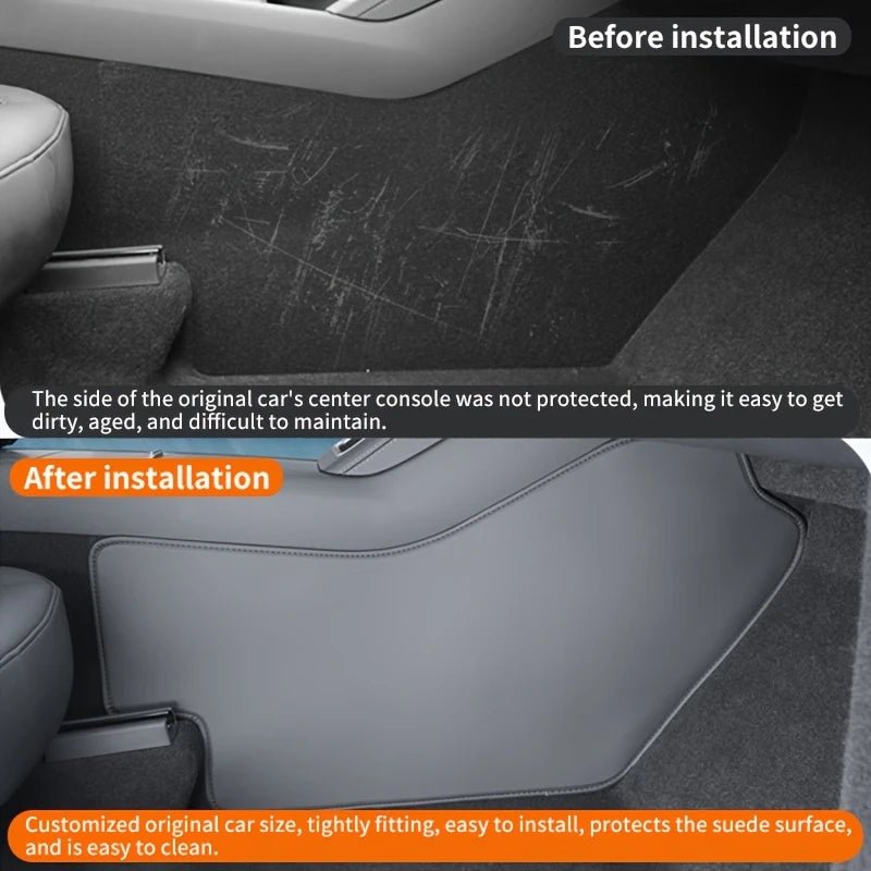 Tesla Model 3 / Y Centre Console Side PU Leather Protector - TESLARY Tesla Shop Accessories Europe Nederlands Dublin Cork Ireland Deutschland Espana Alicante France Italia