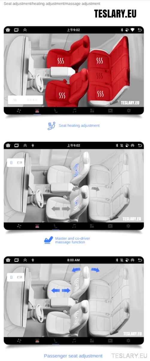 Tesla Model 3 / Y Rear 8.66" Screen with Android Auto & Apple Car Play - TESLARY Tesla Shop Accessories Europe Nederlands Dublin Cork Ireland Deutschland Espana Alicante France Italia