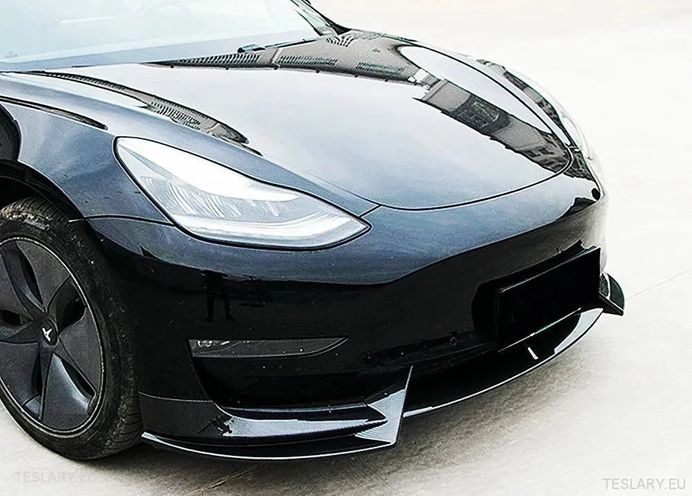 Tesla 3/Y Bodykit Front Diffuser Spoiler Black or Carbon - Tesla Shop Europe - TESLARY.IE Ireland - France boutique- Deutschland Geschäft- España comercio - Nederland winkel- TESLARY.IE
