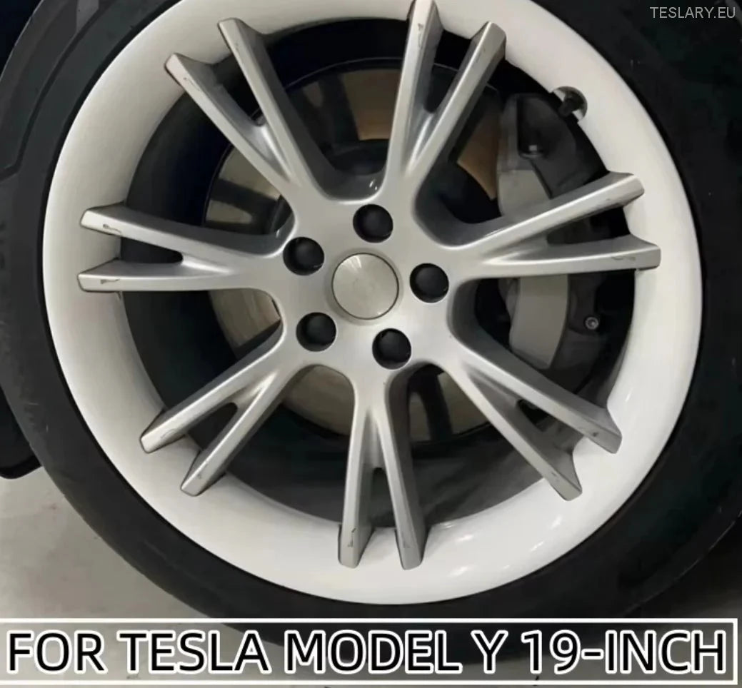 Tesla Model Y 19 "Okładki obręczy Ochronne Bliźnięta (srebro)