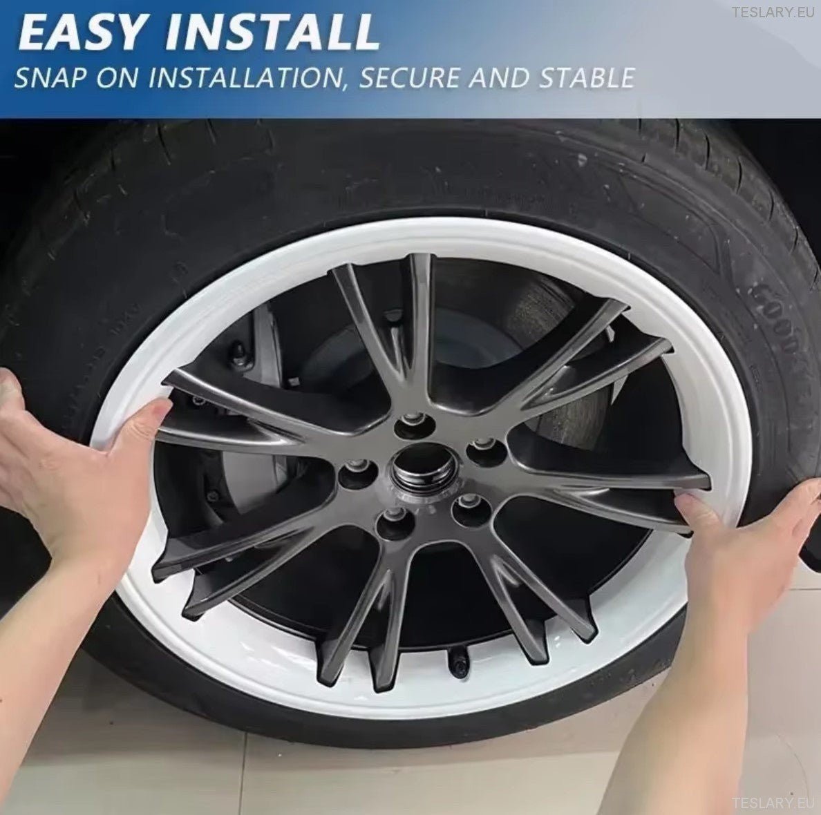 Tesla Model Y 19" Gemini Protective Rim Covers ( Silver ) - TESLARY Tesla Shop Accessories Europe Nederlands Ireland Deutschland Espana Alicante France Italia