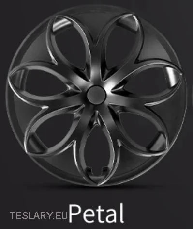 TESLA MODEL Y 19" PETAL STYLE WHEEL HUBS -TESLARY.IE Tesla Shop Europe