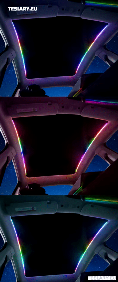 Tesla Model Y Led Ambient Roof Lighting - TESLARY Tesla Shop Accessories Europe Nederlands Dublin Cork Ireland Deutschland Espana Alicante France Italia