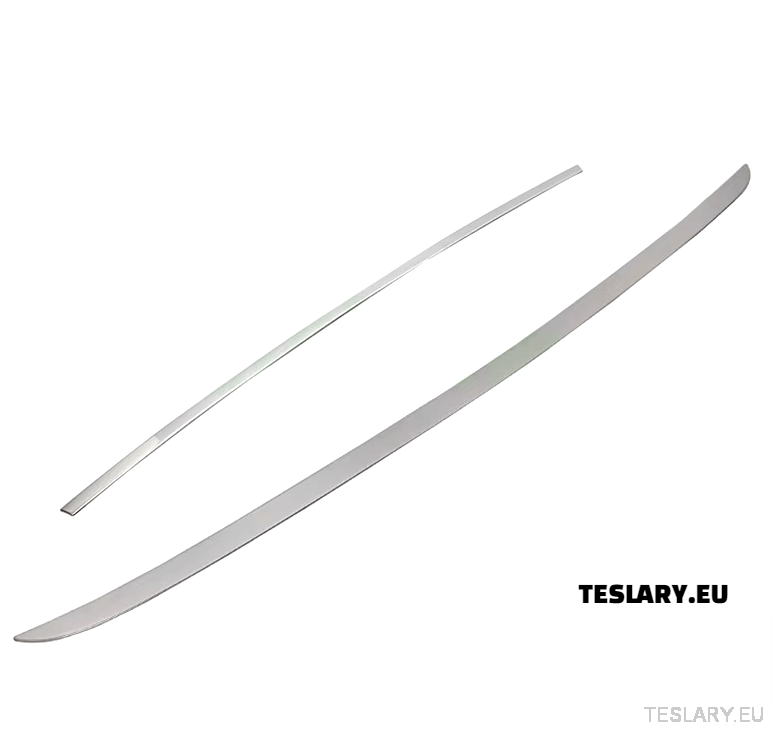 Tesla Model Y Trunk Chrome Protective Strips - TESLARY Tesla Shop Accessories Europe Nederlands Ireland Deutschland Espana Alicante France Italia
