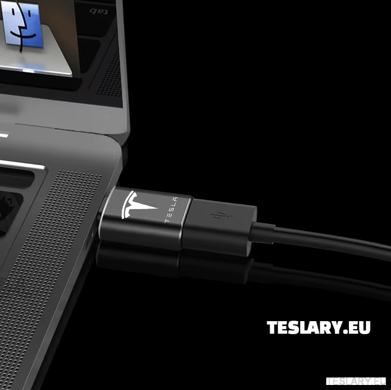 Tesla USB TYPE C to USB Adapter for Model 3 Y S X LOGO - TESLARY Tesla Shop Accessories Europe Nederlands Ireland Deutschland Espana Alicante France Italia