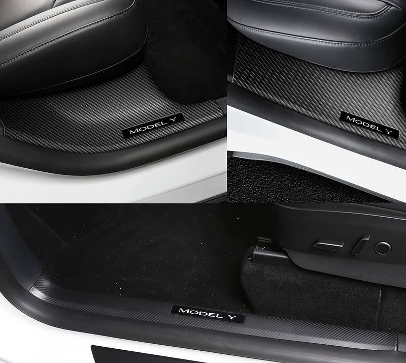 Why Tesla Model Y Owners Need Carbon Fiber Sill Protectors