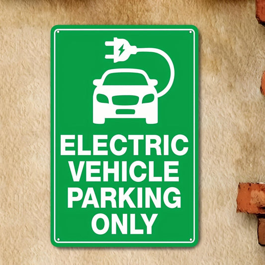 Duidelijke Tesla Laadzone Met Duurzame Parkeersignalen