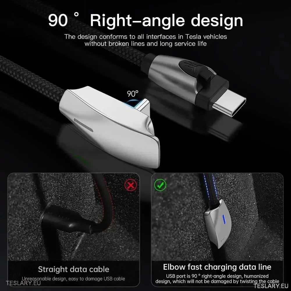 Premium USB-C Kaapelit Teslalle: Latausnopeus Yhdistyneenä Laatuun