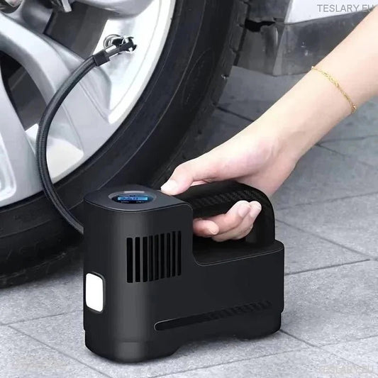 Tesla Zubehör kaufen: Tragbaren 12-Volt-Kompressor finden