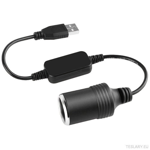12V USB Converter Cable Adapter for EVs - TESLARY Tesla Shop Accessories Europe Nederlands Ireland Deutschland Espana Alicante France Italia