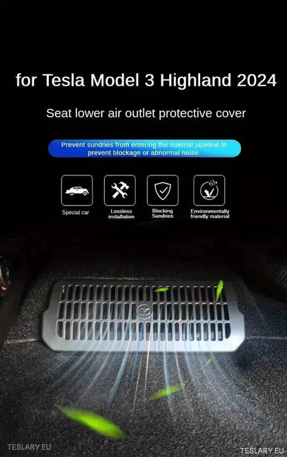 Tesla Model 3 +Highland under Seat Air Outlet Cover (2 stycken)