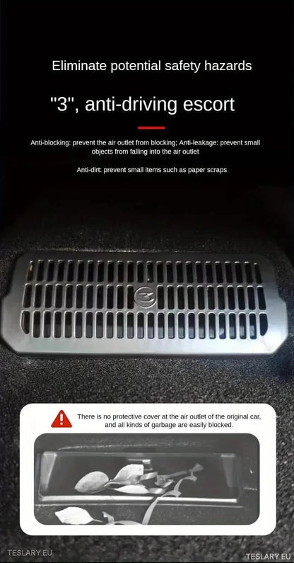 Tesla Model 3 +Highland under Seat Air Outlet Cover (2 stycken)