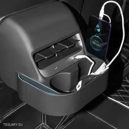 Tesla Model 3 / j achterlucht ventilatie Dubbele bekerhouder
