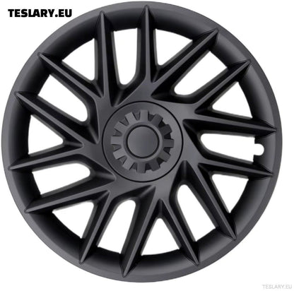 18 "Tesla Modelo 3+ Highland Highland Full Rim Style Matte Black Wheel Covers